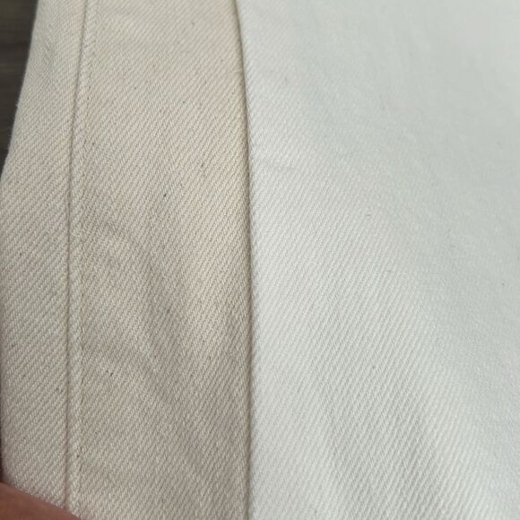 FRAME Le Crop Mini Bootcut Jeans Size 24 Neutral White Western Boho Festival 70s - Picture 8 of 12